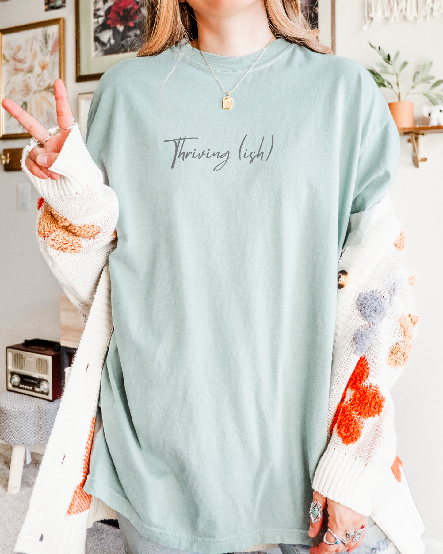 Thriving (ish) Minimal Script Tee