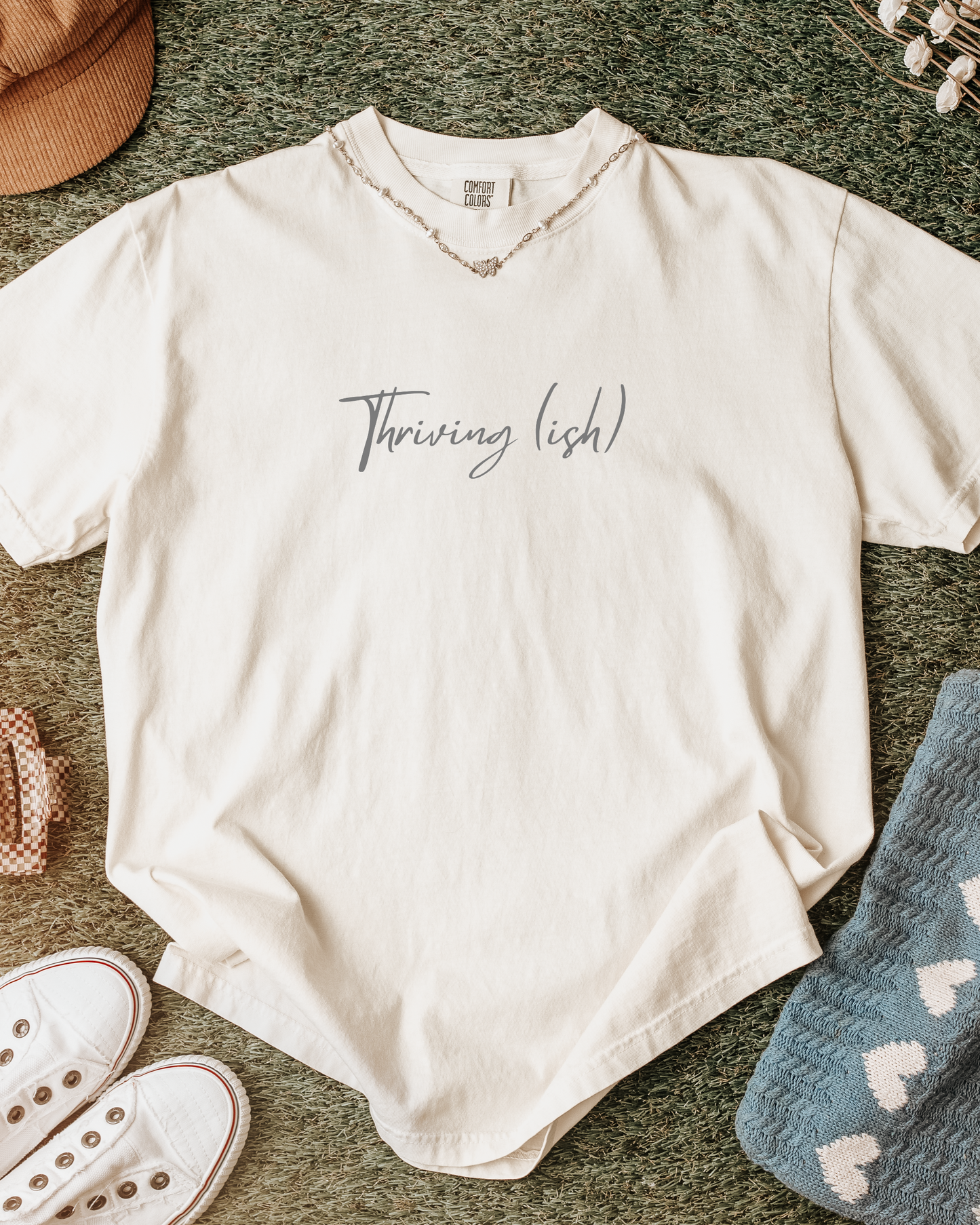 Thriving (ish) Minimal Script Tee