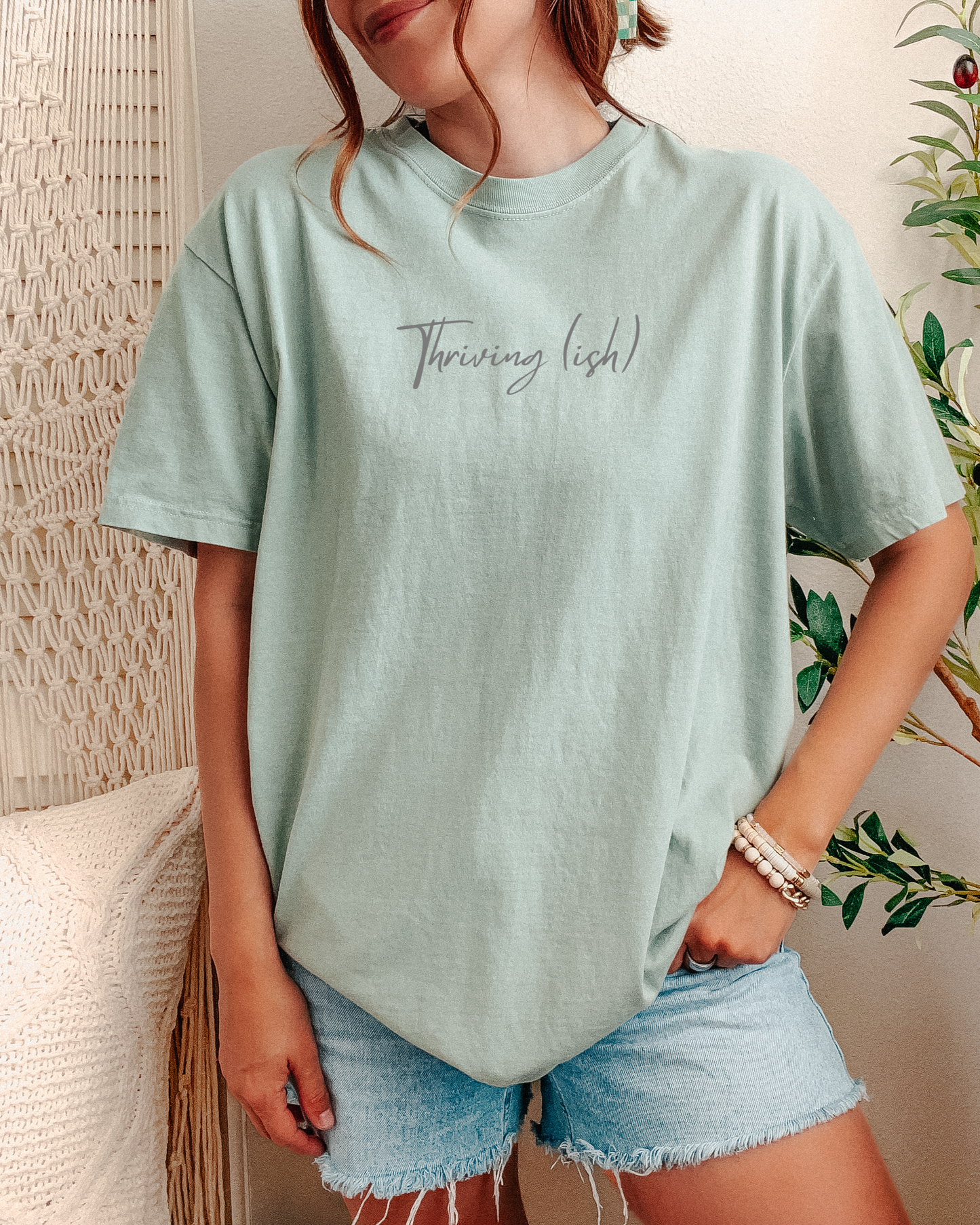 Thriving (ish) Minimal Script Tee