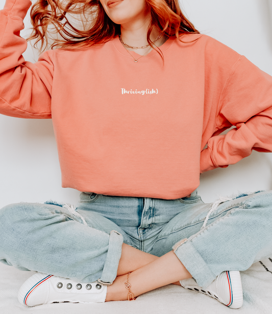 Thriving (ish) Minimal Embroidered Sweatshirt