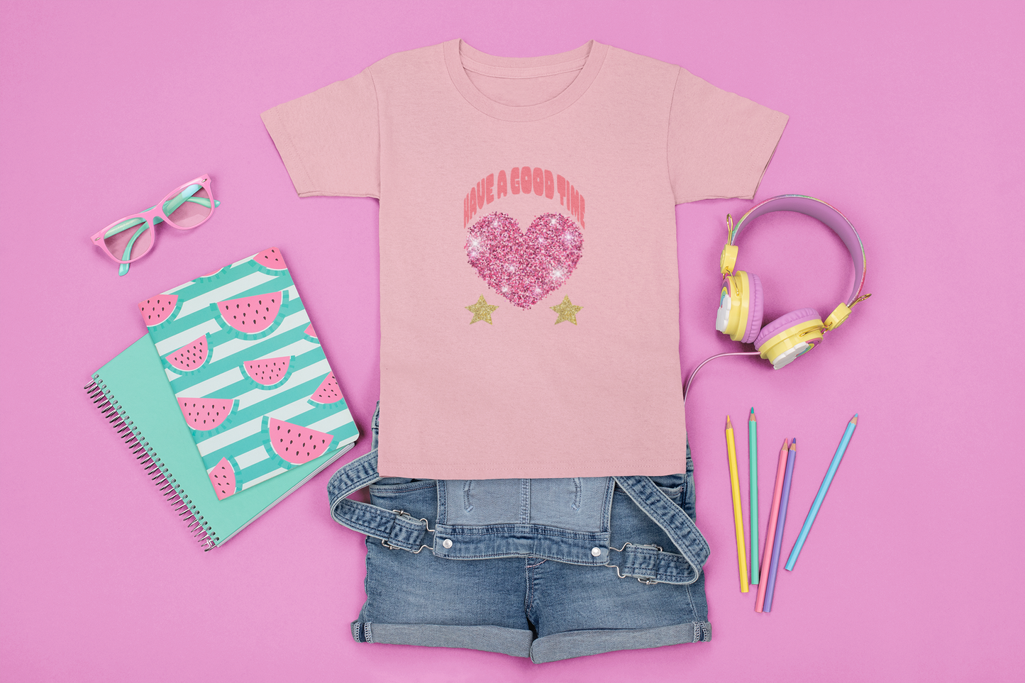 Have a Good Time – Glitter Heart Youth Tee