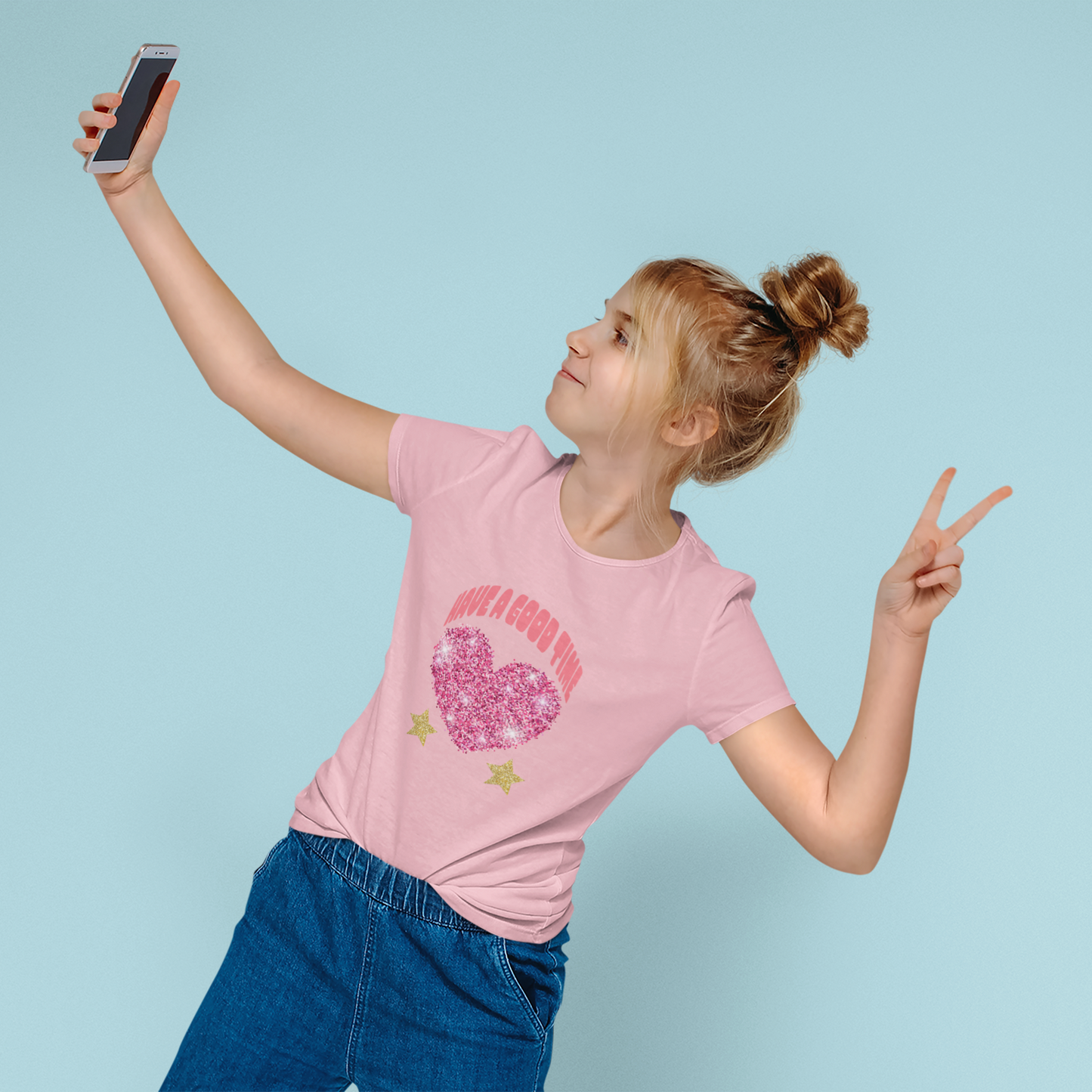 Have a Good Time – Glitter Heart Youth Tee