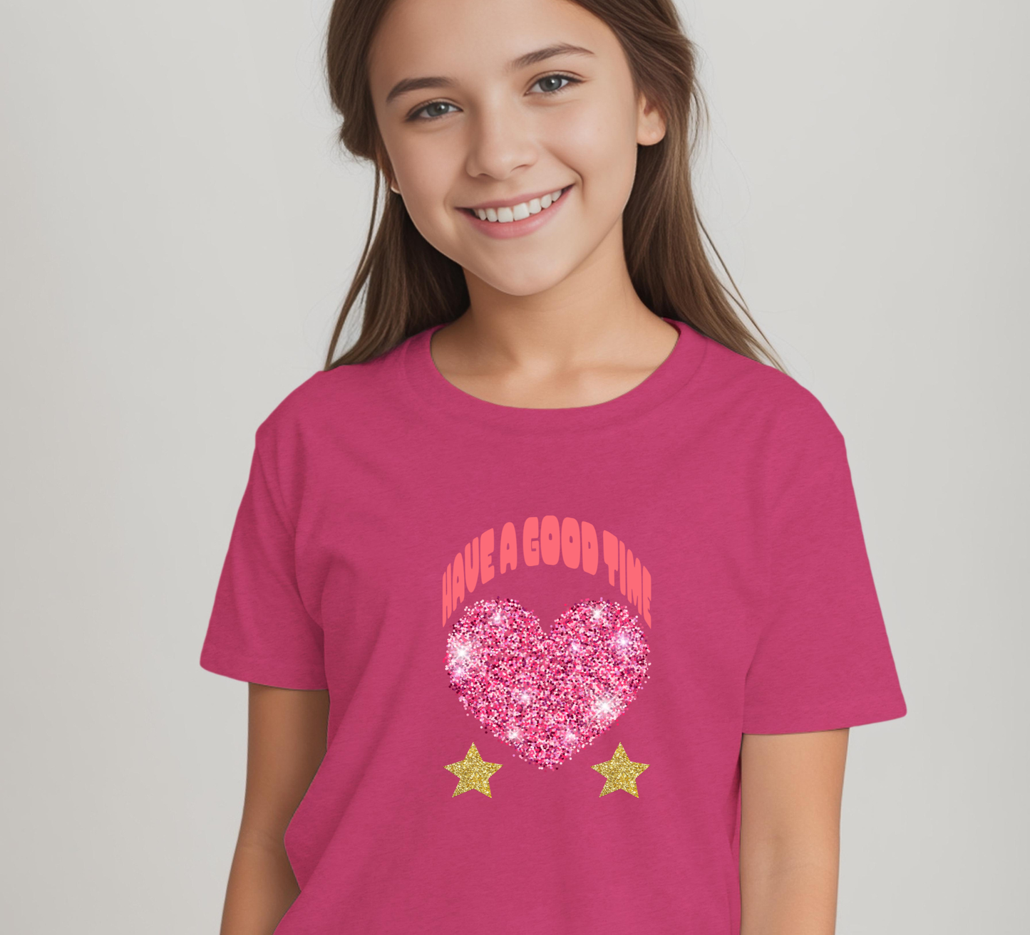 Have a Good Time – Glitter Heart Youth Tee