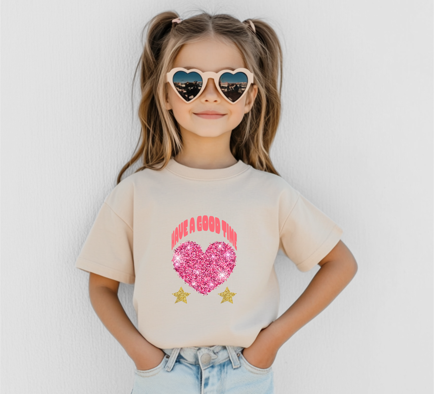 Have a Good Time – Glitter Heart Youth Tee