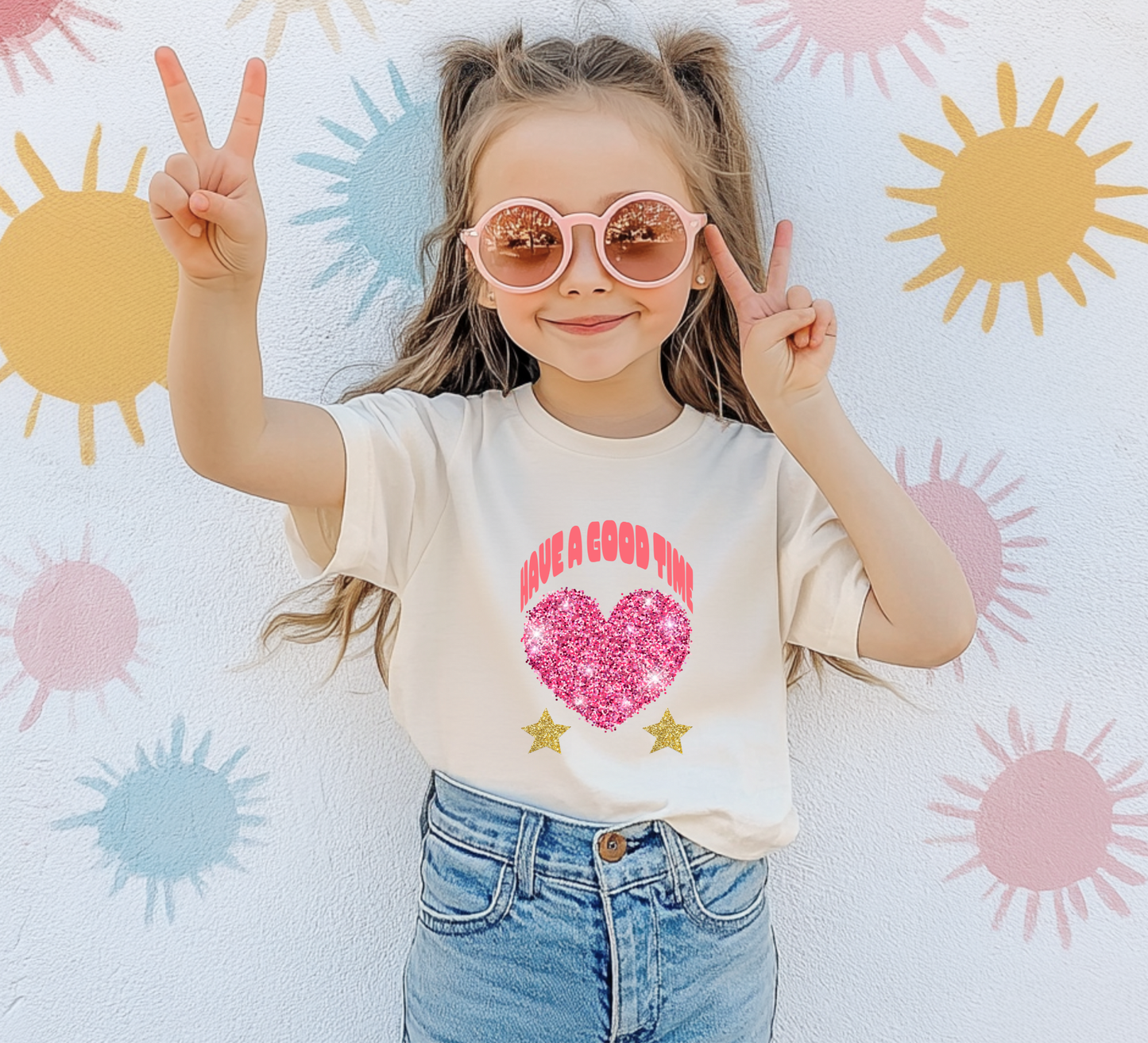 Have a Good Time – Glitter Heart Youth Tee